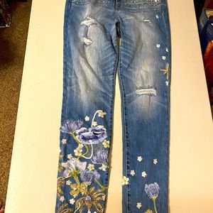Abercrombie Appliqué Jeweled Jeans, sz 8/29 waist